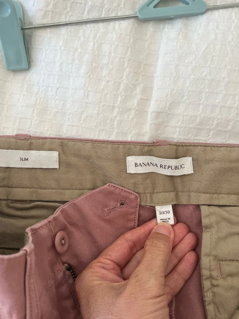 Banana Republic Slim Chino Pants Rose Clay NWOT 31x30